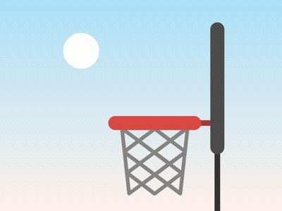 Dribbble Debut! animation basketball dribbble first shot sky shot