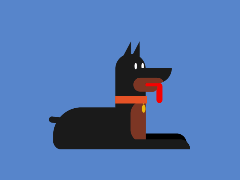 Dog animal animation doberman dog motion sleep