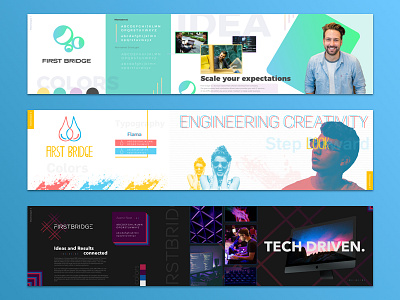 Stylescapes for First Bridge graphic identity sketch stylescape ui