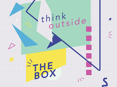 Think Outside the Box abstract colour design illustration shapes