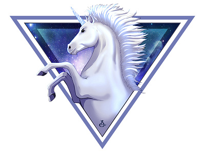 Light Unicorn fantasy galaxy horn horse illustration legend light magic mystical mythcal unicorn