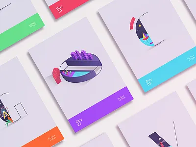 Poster Series illustration poster typography