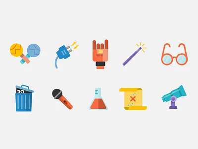 Badges Powerupp badges colorful gamification illustration jobs life professions vector