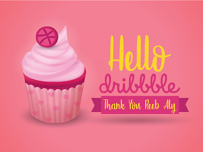 My First Shot cupcake firstshot hello hello dribbble pink