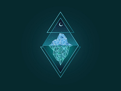 Iceberg Geometry flat design geometry gradient iceberg