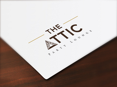 The Attic Party Lounge Logo Design attic design logo