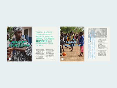 International Services Card Layout Design annual report charity graphic design layout lucas jubb typography