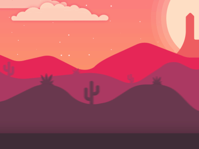 Road Trippin' 2d animation car desert explainer motion design sun vector illustration