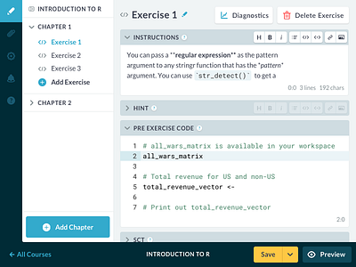 DataCamp Teach Editor course datascience editor teach wysiwyg