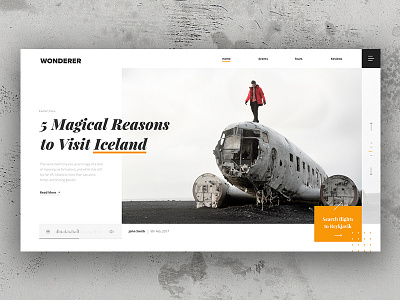 Travel Magazine Landing Page iceland magazine travel ui ux web design website