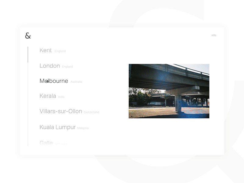 Minimal Portfolio UI aktiv grotesk minimal photography portfolio ui