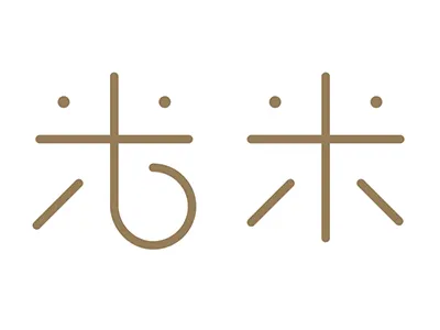 Shiny rice - Hikari mai - 光米 logo logotype rice 光米