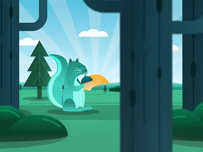 Squirrel acorn forest squirrel sun