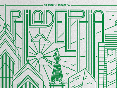 The Eagles' Philly. brotherly love cities clean collaboration eagles lettering pa philadelphia philly poster screen print
