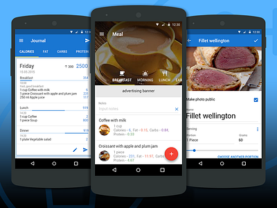 Application for health android app application health material design