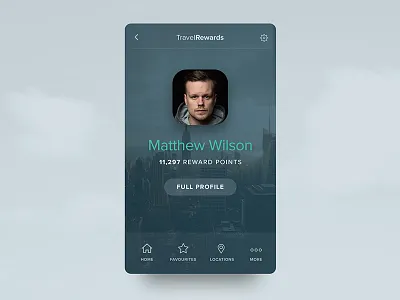 Daily UI #006 - Profile daily ui dailyui006 design profile travel ui ui design ux web design