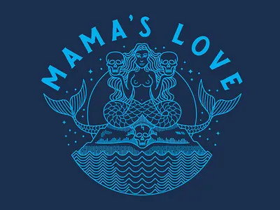 Mama's Love Sirens illustration siren skulls