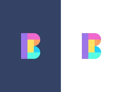 B / logo design abstract b branding collection color colour conection construction fresh geometric geometry identity lettermark lgo design palette puzzle set shape startup symbol