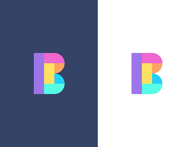 B / logo design abstract b branding collection color colour conection construction fresh geometric geometry identity lettermark lgo design palette puzzle set shape startup symbol