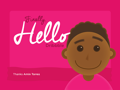 Hello Dribbble! debut finally hello