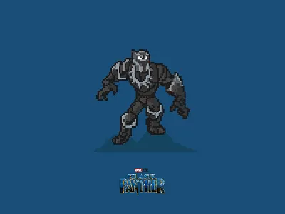 Black Panther blackpanther comics hero marvel marvel comics marvel hero pantera negra pixel pixelart