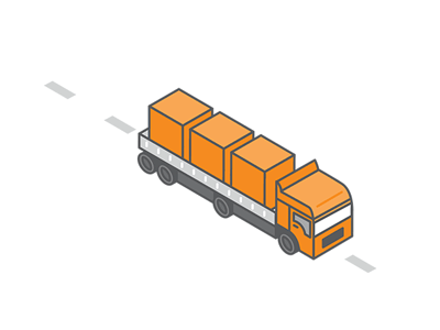 Truck car evraz icon illustration isometric manufacture stroke truck