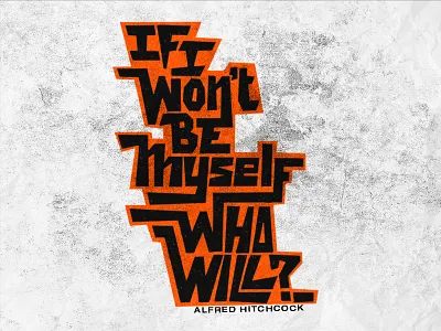 Be Yourself bold crookedlettering custom font graphicdesign handletttering lettering saulbass texture theliminalanimal type typography