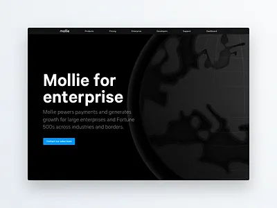 Mollie for enterprise animation enterprise globe interface line mollie page svg ui web website
