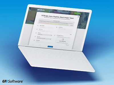 GFI Works portal - Submit a ticket portal product design sketch sketchapp ticket ui user experience user interface ux web app web design website