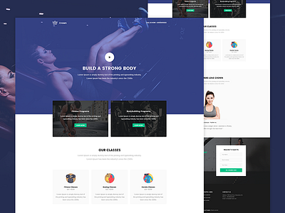 Crown - GYM Landing page crown envato themeforest unbounce