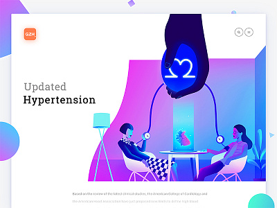 Updated Hypertension app art design flat gradient illustration interface medicine mobile ui ux web