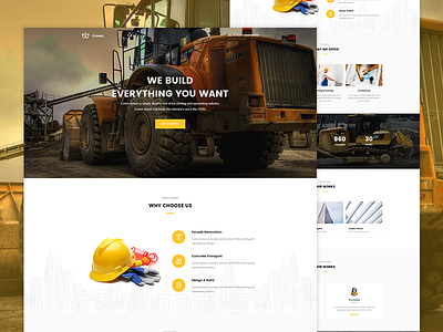 Crown - Construction Landing page crown envato themeforest unbounce