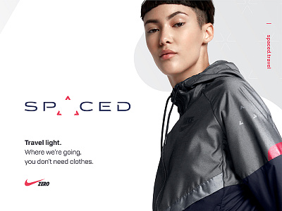 SPACED challenge Logo / Ad / Nike Zero concept ad challenge design gravity light logo nike space spaced travel triangle zero