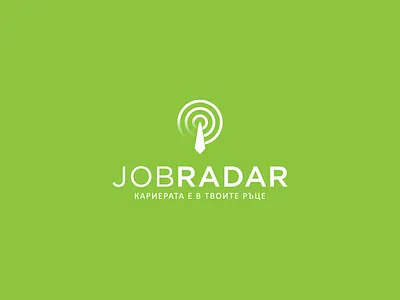 JobRadar abstract app branding flat icon illustration job lines logo radar