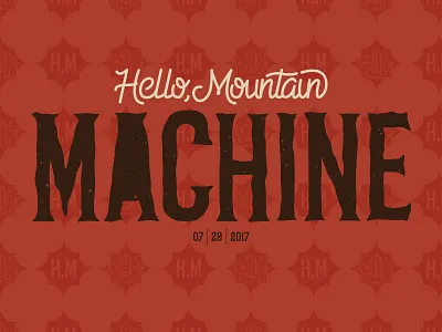 Hello, Mountain upcoming work album band branding custom font custom type icon logo mark music rock n roll typography