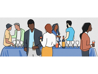 Meetup digital illustration