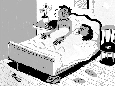 She kept me awake bed coughing girlfriend night sleeping