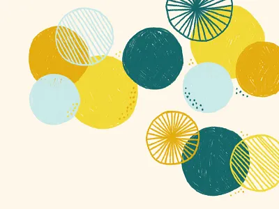 Circle Pattern circle green hand drawn pattern round stripes texture yellow