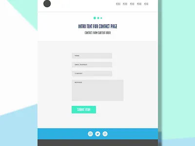 Contact Form UI flat interface portfolio ui