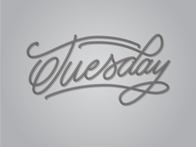 Tuesday calligraphy design hand lettering illustration logo