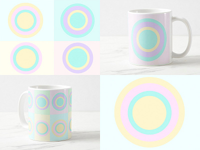 Funny colorful geometry abstraction bright colors geometry mug print