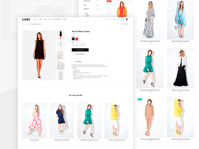 Lakbi | Product & catalog pages clean contrast e commerce fashion homepage interface light ui uidesign ux uxdesign webdesign