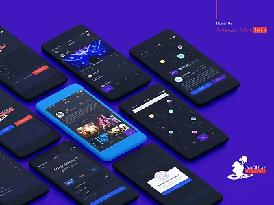 UraDhura Mobile App app design cards event app events ios app iphone app map mobile app mobile design music app profile ui design