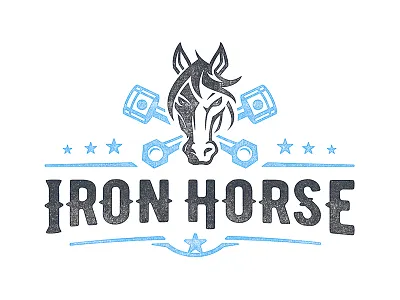 Iron Horse Color bar brand horse identity iron letterpress logo pistons restaurant