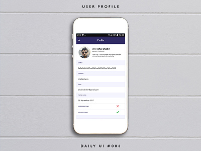 User Profile - Daily UI #006 app challenge daily ui designing mobile profile ui user profile