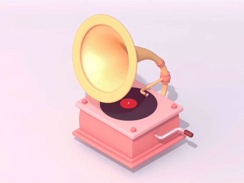 The phonograph c4d，ui