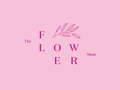 The Flower Shop Logo branding flower flower shop identity logo logo design minimal typography visual identity