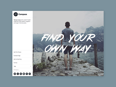 Compass Tumblr Theme blog photography portfolio theme tumblr