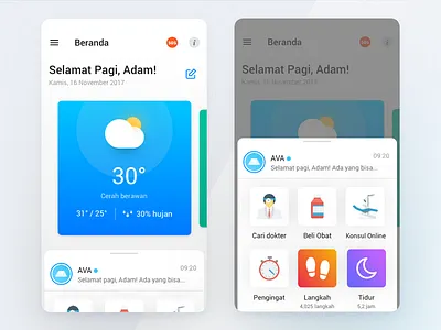 AVA Homescreen Exploration 3 ai ava care chat doctor health home medical medicine screen wellness