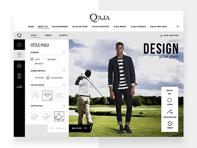 Qaja Designer clean configurator designer desktop prototyping ui web